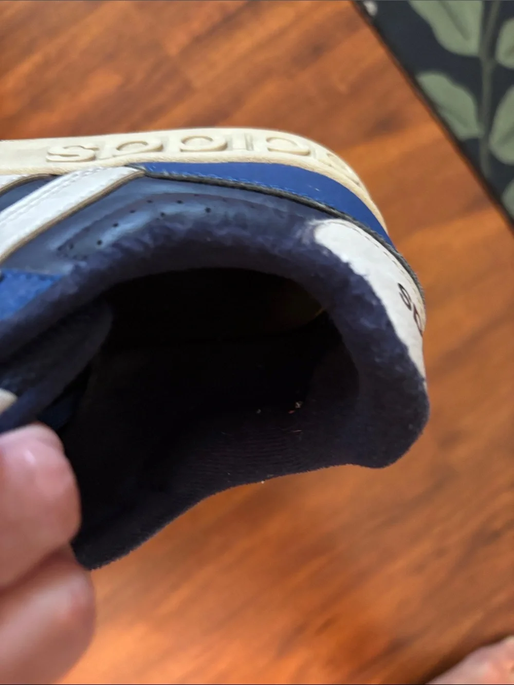 adidas Kids Navy Blue & White Velcro Strap Sneakers